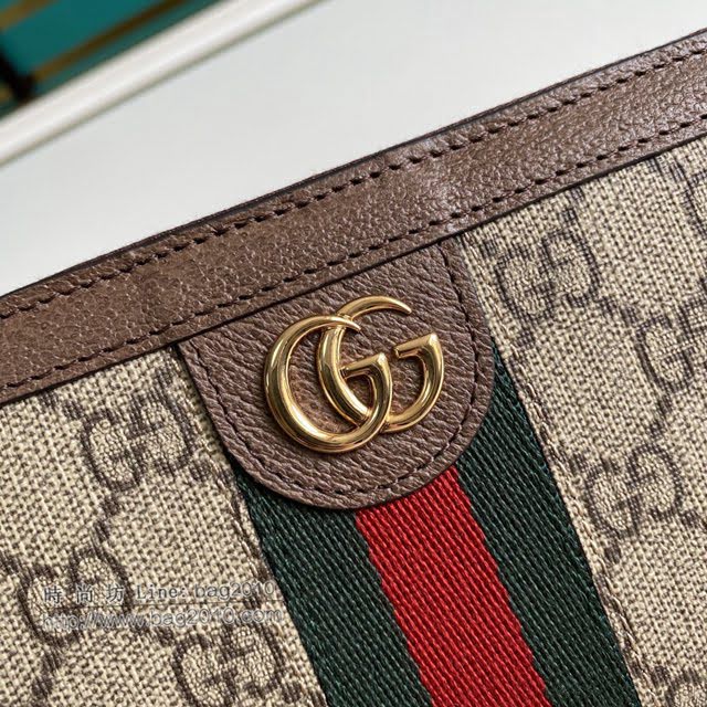 Gucci原厂皮包包 古驰男女拉链款织带GG印花长钱包 Gucci长夹 523154  gdj1522
